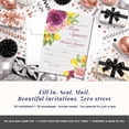 thumbnail image 3 of Main Squeeze Lemon Floral Bridal Shower Invitations, 20 Fill-In Cards with Envelopes, 5x7 Wedding Shower Invitations for Bride, Bridal Party Supplies and Decorations, Made in USA by Amanda Creation, 3 of 9