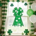 thumbnail image 2 of Wozhuo St Patricks Day Bow Decor 30x50cm Large Wreath Ribbon Indoor Outdoor Party, 2 of 6