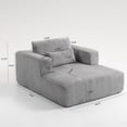 thumbnail image 7 of Miniyam Oversized Corduroy Chaise Lounge Sofa, Deep Seat Plush Couch with Pillows, Upholstered Floor Sofa, No Assembly for Living Room Bedroom, Gray, 7 of 7