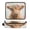 Small Highland Cattle, variant on Hair Tool Organizer Bag with Heat Resistant Mat Removable Travel Storage Case for Hot Air Brushes Curling Irons Cute Highland Cow Peeking