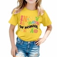 thumbnail image 1 of Toddler Girls Summer Tops Tees Stylish Loose Fit Design Cartoon Print Short Sleeved Crew Neck T Shirt Daily Spring Shirts For Kid 3-4T, 1 of 4