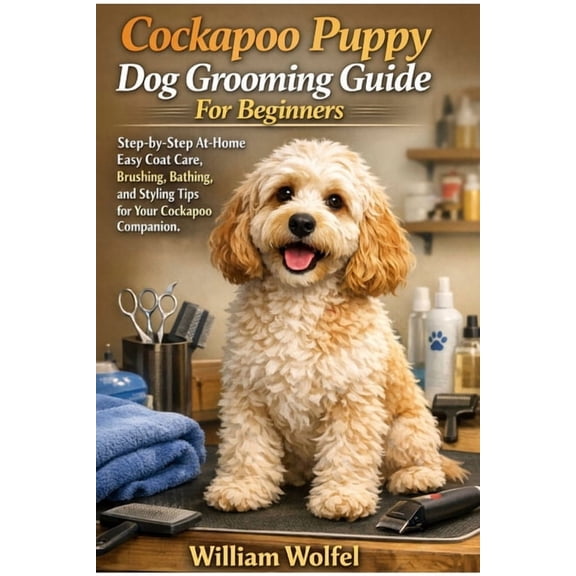 Cockapoo Puppy Dog Grooming Guide For Beginners: Step-by-Step At-Home Easy Coat Care, Brushing, Bathing, and Styling Tip, (Paperback)