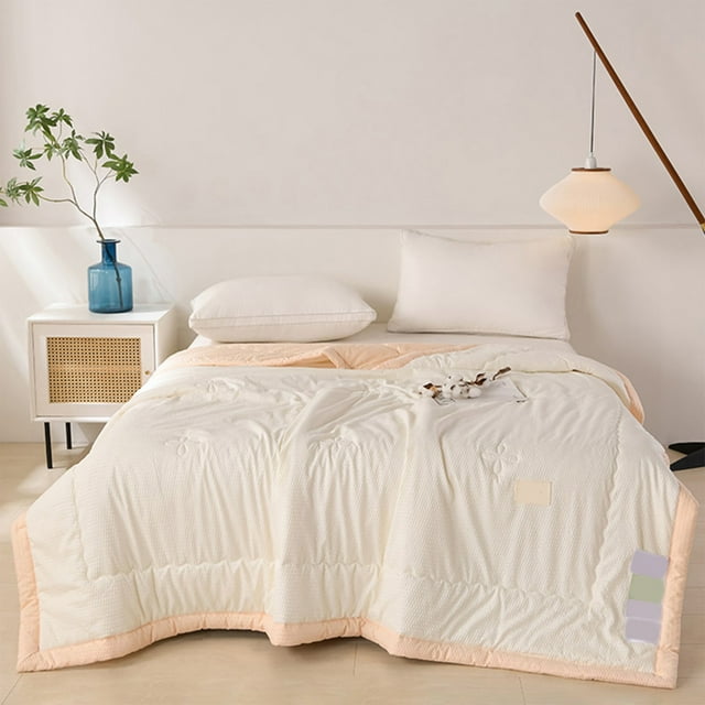 Throw Blankets Qwtwty Summer Cool Air Conditioner Washed Double Layer Yarn Washable Air Conditioner Core Cool Feeling on Clearance