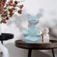 thumbnail image 4 of Paisaje de césped meditando animal estatua frente patio trasero escultura adorable adorable estante encimera decoración decoración cian Scienceny HA009960-03, 4 of 6