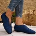 thumbnail image 4 of Juosiy Casual Shoes for Women Comfortable Suede Slip On Sneakers Lightweight Flat Walking Loafers, 4 of 8