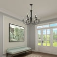 thumbnail image 2 of 42687-04 Livex Lighting Estate - 9 Light Chandelier in Farmhouse Style - 30 Inches wide by 27 Inches high-Black Finish    -Traditional Installation, 2 of 9