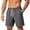 Dark Gray, variant on Men's Loose Fit Quick Dry Casual Shorts 11 inch, Elastic Drawstring Waist Summer Sweat Shorts with Side Pockets Army Green