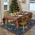 thumbnail image 3 of Wonnitar Christmas 5x7 Area Rug, Washable Soft Rug for Living Room, Non Slip Xmas Tree Ultra Thin Bedroom Rug, Indoor Floor Carpet for Dining Room Winter Holiday Decor, Navy Blue, 3 of 10