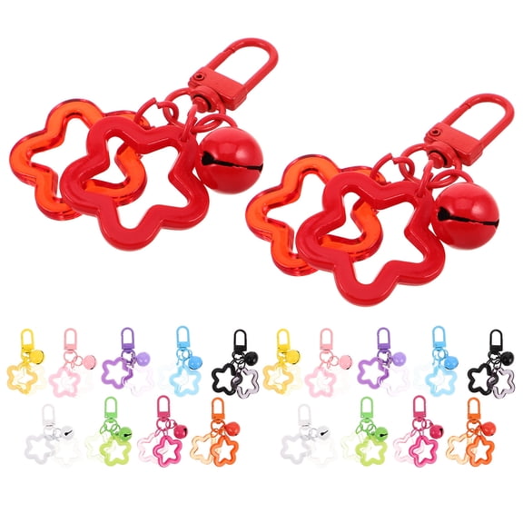 OFFIGAM 20-Pack Star Shaped Keychain Clips with Snap Hooks for Backpack, Bag, Pendant, and Outdoor Accessories