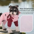 thumbnail image 7 of Levviye Dog Raincoat Windproof Waterproof Adjustment Outdoor Hooded Detachable Comfortable Jacket Pet Clothes, Pink M, 7 of 7