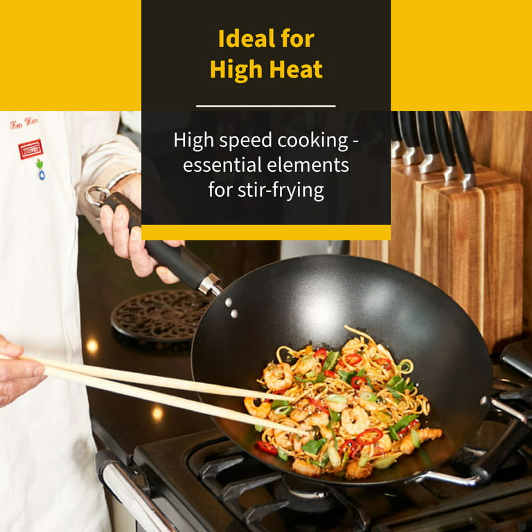 Stir Frying Top Seller Household Lightweight Chinese Wok with Long