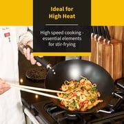Ken Hom Excellence Non Stick Wok Pan, 12.2 Black Carbon Steel