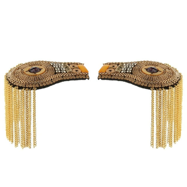 Insignias de Broche de Disfraz Sunnimix de Marca de Hombro Con Flecos Góticos Punk dorado