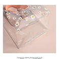 thumbnail image 4 of Practical Brand New Little Daisy Transparent  Handle Transparent Shopping Bags Clear Tote Bag Waterproof Storage Bag Hand Gift Bag S WHITE HANDLE, 4 of 8
