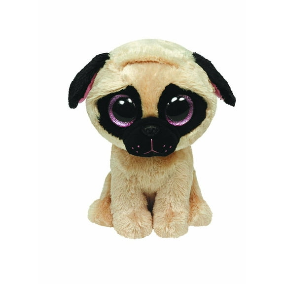 Ty Beanie Boos - PUGSLY the Dog (Glittery Eyes) 6" Plush (NO TY HANG TAG)