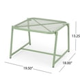 thumbnail image 6 of Outdoor Iron Bistro Set 3-Piece, Matte Green Patio Chairs and Table for Porch, Garden Seating Group, 6 of 10