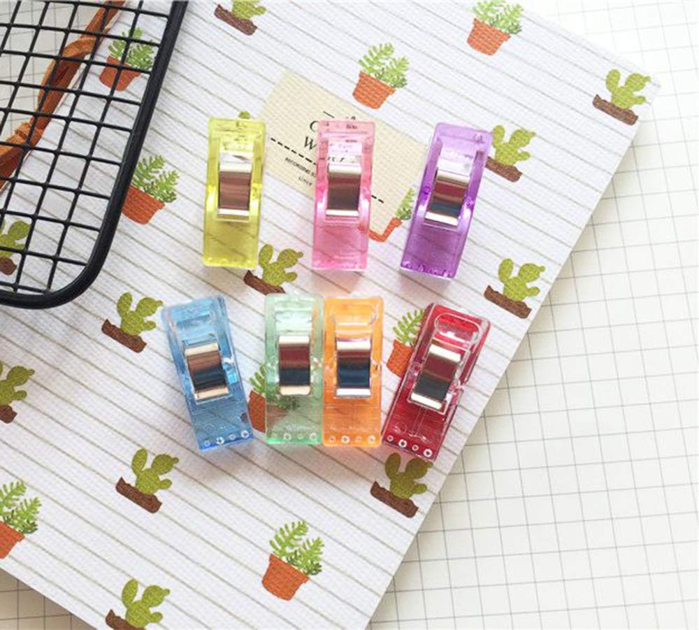 Multipurpose Sewing Clips for Quilting and Crafts,50 Pcs Premium Quilting Clips and Sewing Fabric Clips,Colorful Magic Sewing Clips for Sewing Binding,Crafts,Paper Work and Hanging Little Things