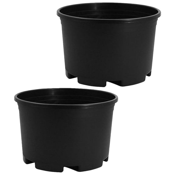 STRANDCHIC 2Pcs Large Plastic Plant Pots with Simple Design for Modern Home Gardening