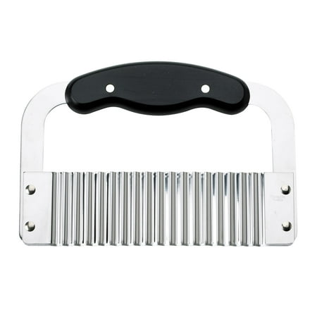- HIC Wavy Crinkle Cutting Tool Serrator Salad Chopping Knife and Vegetable French Fry Slicer, Steel Blade, 7.25-Inches x 5-Inches