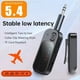 thumbnail image 2 of Transmisor y Receptor Bluetooth 5.4, Adaptador Inalámbrico Bluetooth 2 en 1: Se Puede Utilizar con Cualquier Conector de 3,5 mm en Vuelos o en la TV, 2 of 8