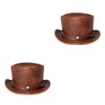 thumbnail image 4 of Cateissary Sombrero de copa elegante para disfraz de mago, boda victoriana, PU, Showman para niños Type1 NO1, 4 of 6