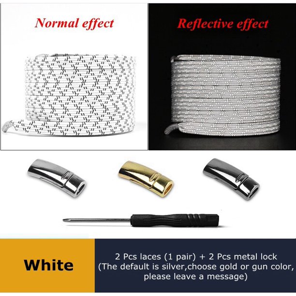 Cierre magnético reflectante Cordones Zapatillas elásticas Cordones sin ataduras Cordones de zapatos rápidos Niños Adultos Sin corbata Cordones de zapatos Bandas de gomaEstados Unidos Gao Jinjia LED