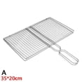 thumbnail image 1 of Steel Mesh Folder Grill Fish Rack Barbecue Net BBQ Accessories, 1 of 8