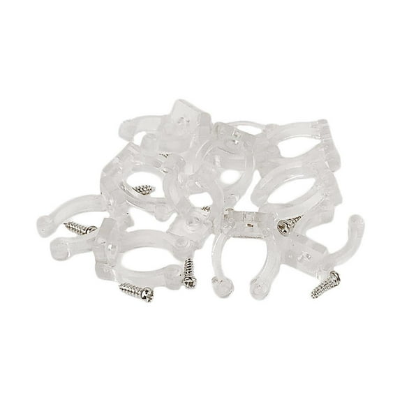 Novelty Lights 1/2" Rope Light Clips, Mounting Rope Light, Plastic Clip with Screw, 100 Pack