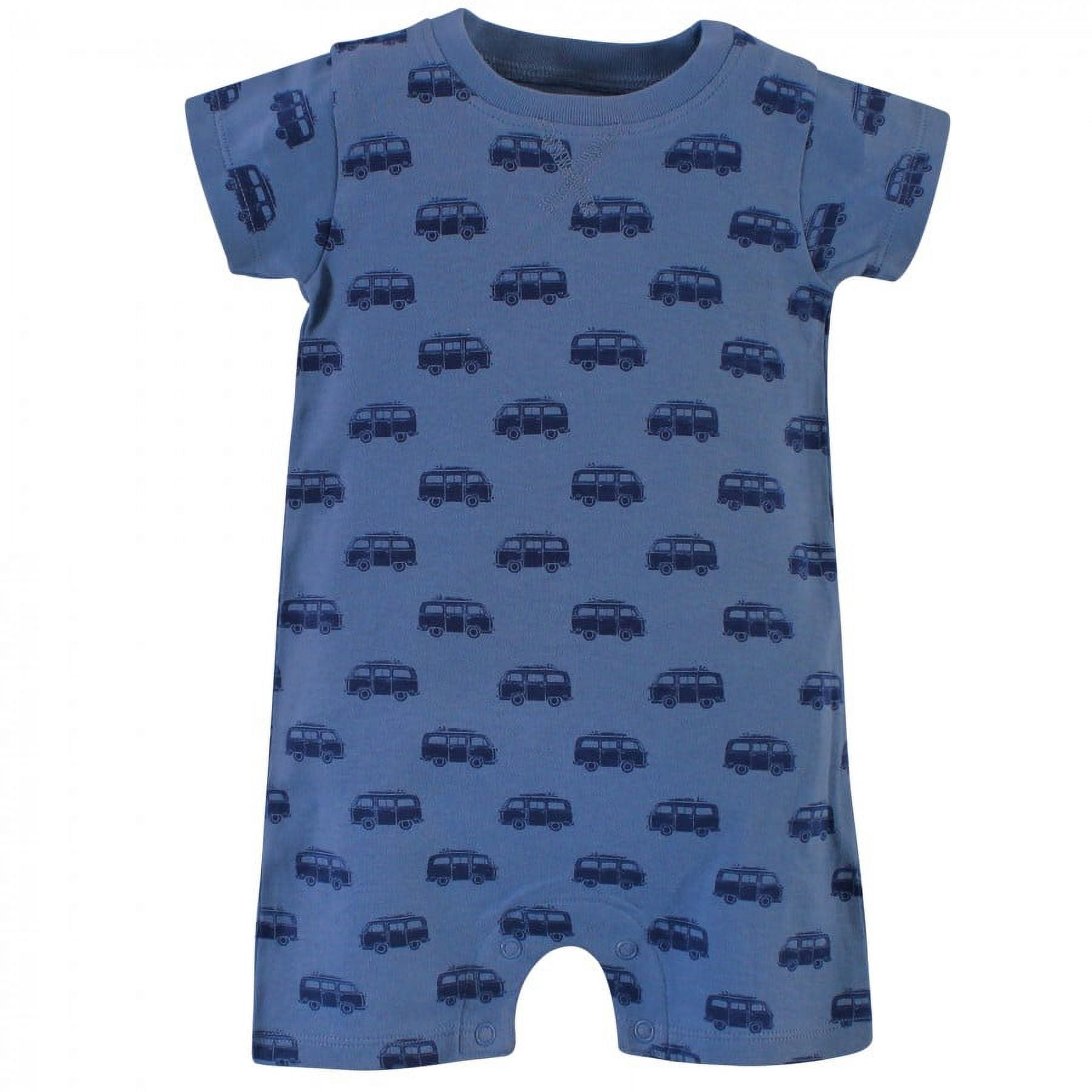 Touched by Nature Baby Boy Organic Cotton Rompers 3pk, Surfs Up, 18-24 Months