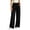 *Black, variant on Binmer Women's Elastic High Waist Pleated Wide Leg Sweatpant,Casual Loose Trousers with Pockets Beige,Women's Plus L