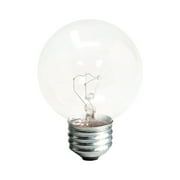 GE Incandescent Light Bulbs, 25 Watt, G16.5 Globe Bulbs, Medium Base, 2pk