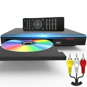DVD Players for Smart TV, Simple DVD Player for Elderly, DVD Players CD Player with USB Input AV Cable for Home Stereo System, Black