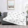 thumbnail image 2 of Fotbe Cute Shark Manta de Franela con Estampado, Manta Ultrasuave para Cama, Sofá, Auto, Hipoalergénica y Antibolitas-80"x60", 2 of 6
