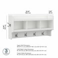 thumbnail image 6 of Pemberly Row 40W Wall Mounted Coat Rack in White Ash - Engineered Wood, 6 of 7