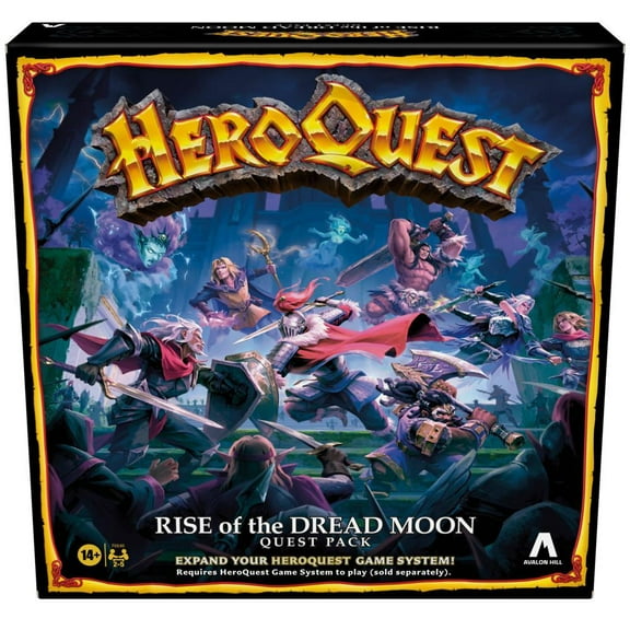 Avalon Hill HeroQuest Rise of the Dread Moon Quest Pack, Requires HeroQuest Game System, 14 