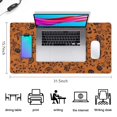 thumbnail image 5 of Long Mouse Pads for Desk,Halloween Floral Pumpkin Pattern Desk Mats on Top Of Desks, Desk Mouse Pad Extra Large with 3mm Non-Slip Base and Stitched Edge for Gaming,Office,Work,Home 31.5x15.7in, 5 of 5