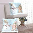 thumbnail image 6 of Snowman Gingerbread Man Christmas Throw Pillow Covers Pillowcases 20 x 20 Inch Home Decor 2 Packs for Bedroom Sofa, 6 of 6