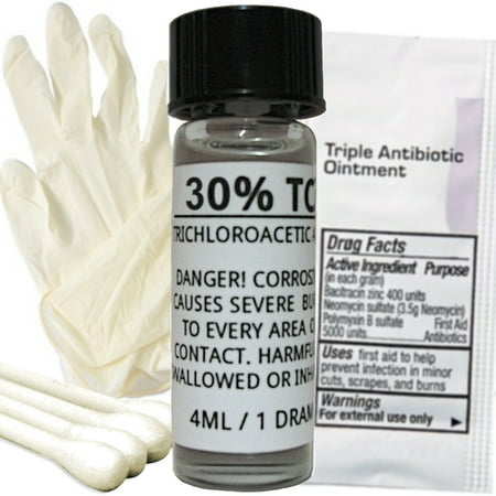 Derma Skin Lightener 30% TCA Skin Face Peel Kit - Skin Lightening, Skin Bleaching, Skin Lightener! Also Reduces Stretch Marks, Acne Scars, Hyperpigmentation, Wrinkles & Freckles! ()