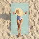 thumbnail image 5 of Paquete de 2 toallas de playa a rayas con flecos | Toalla de baño y piscina de algodón de gran tamaño de 59x39 pulgadas con mochila | Secado rápido, sin arena, ligero, absorbente | Para Adultos y, 5 of 5
