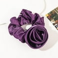 thumbnail image 3 of YAOBAMM Large Intestine Hair Tie Rose Flower Decor Large Elastic Hair Rope Women Horsetail Holder Hair Accessories, 3 of 7