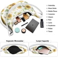 thumbnail image 5 of Sac à Bandoulière en Velours Côtelé Tournesol et Papillon pour Femmes Vintage Floral Sangle Réglable Sac à Bandoulière Rustique pour Bureau Randonnée Voyage, 5 of 5
