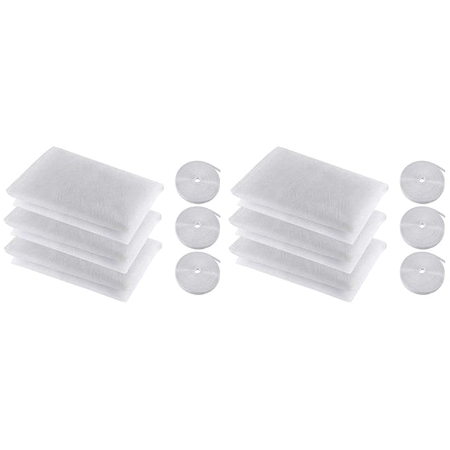 Mosquitera para Ventana, 6 Piezas de Mosquitera Mosquitera Mosquitera Mosquitera Y 6 Rollos de Cintas Autoadhesivas