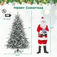 thumbnail image 3 of Costway 7 FT Flocked Christmas Tree with 8 Lighting Modes 350 Multi-Color LED Lights, 3 of 10