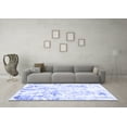 thumbnail image 3 of Ahgly Company Indoor Round Solid Blue Modern Area Rugs, 5' Round, 3 of 4
