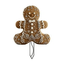 Gingerbread Yard Stake Sign | Acrylic 2D Flat Christmas Sign Gingerbread | Weatherproof Plug Garden Decoration Seasonal Gingerbread Signs for Lawn, Park