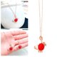 thumbnail image 3 of Collar de acero de titanio con diamantes rojos, colgante creativo con forma de cangrejo, accesorio para el cuello, joyería, regalo para dama (rojo), 3 of 5