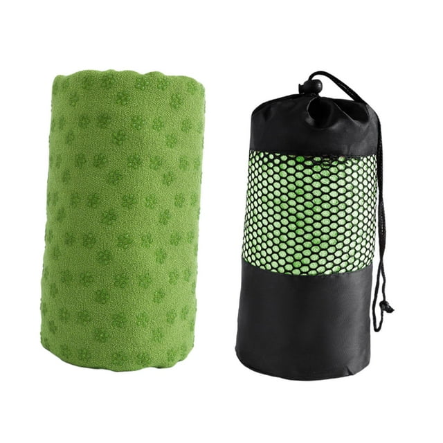 Toalla de esterilla de Yoga caliente, toalla de Yoga antideslizante con bolsa de almacenamiento, manta de Yoga absorbente de sudor para deportes de