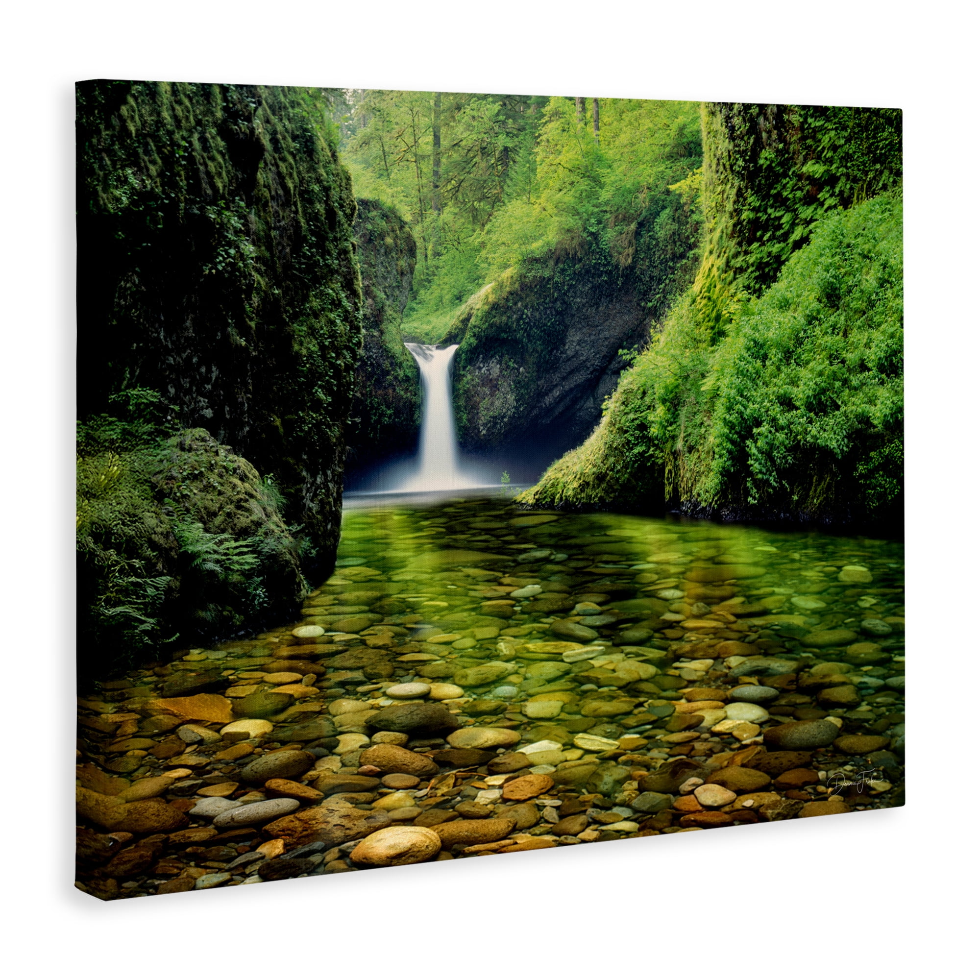 Stupell Industries Punchbowl Falls in Emerald Forest Canvas Wall Art, design by Dennis Frates