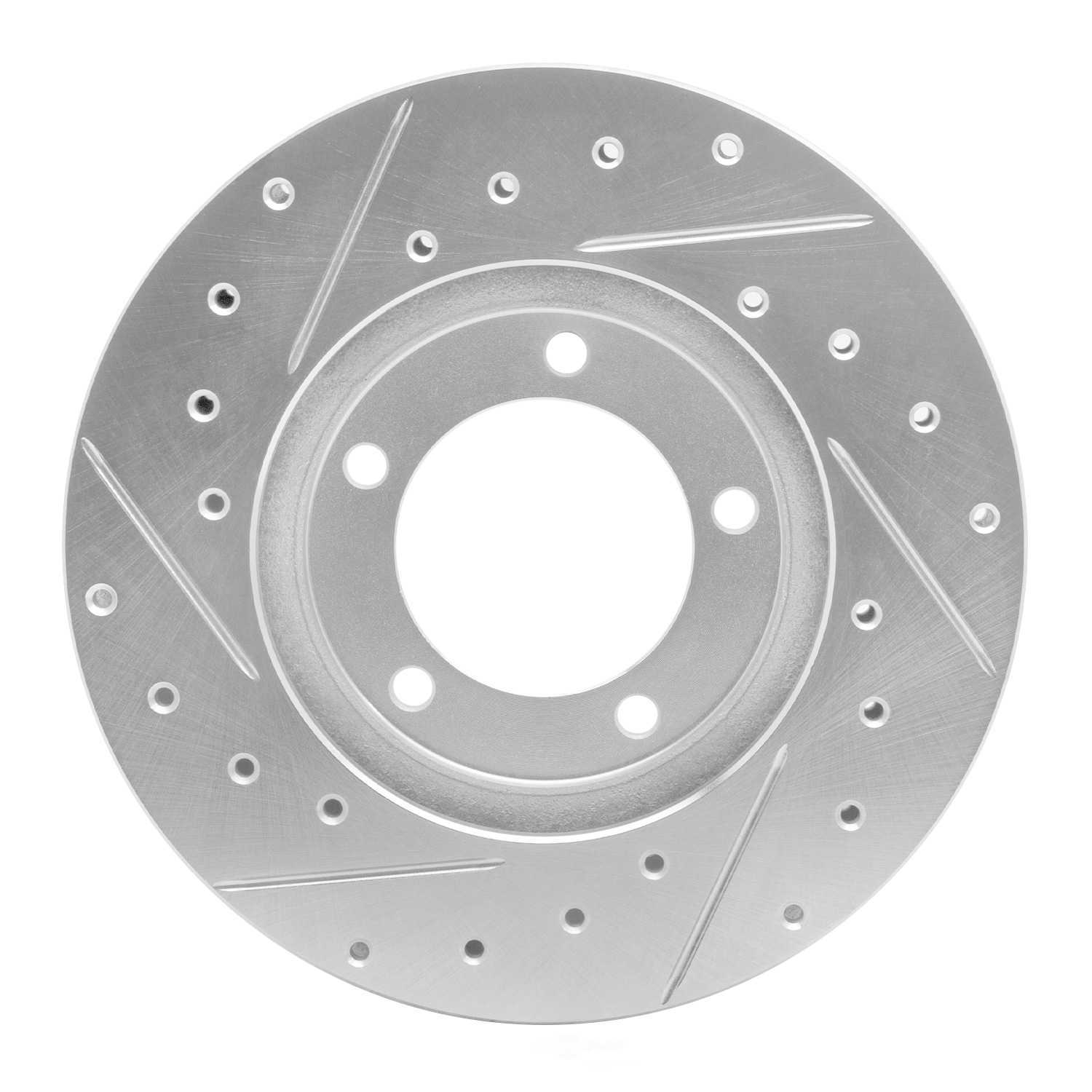 Dynamic Friction Company 631-76094R DFC Brake Rotor - Drilled And Slotted - Silver