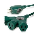 thumbnail image 3 of Philips EZGrip 25FT 16AWG 3-Outlet Extension Cord, Green Indoor/Outdoor, 15A, 3 of 8